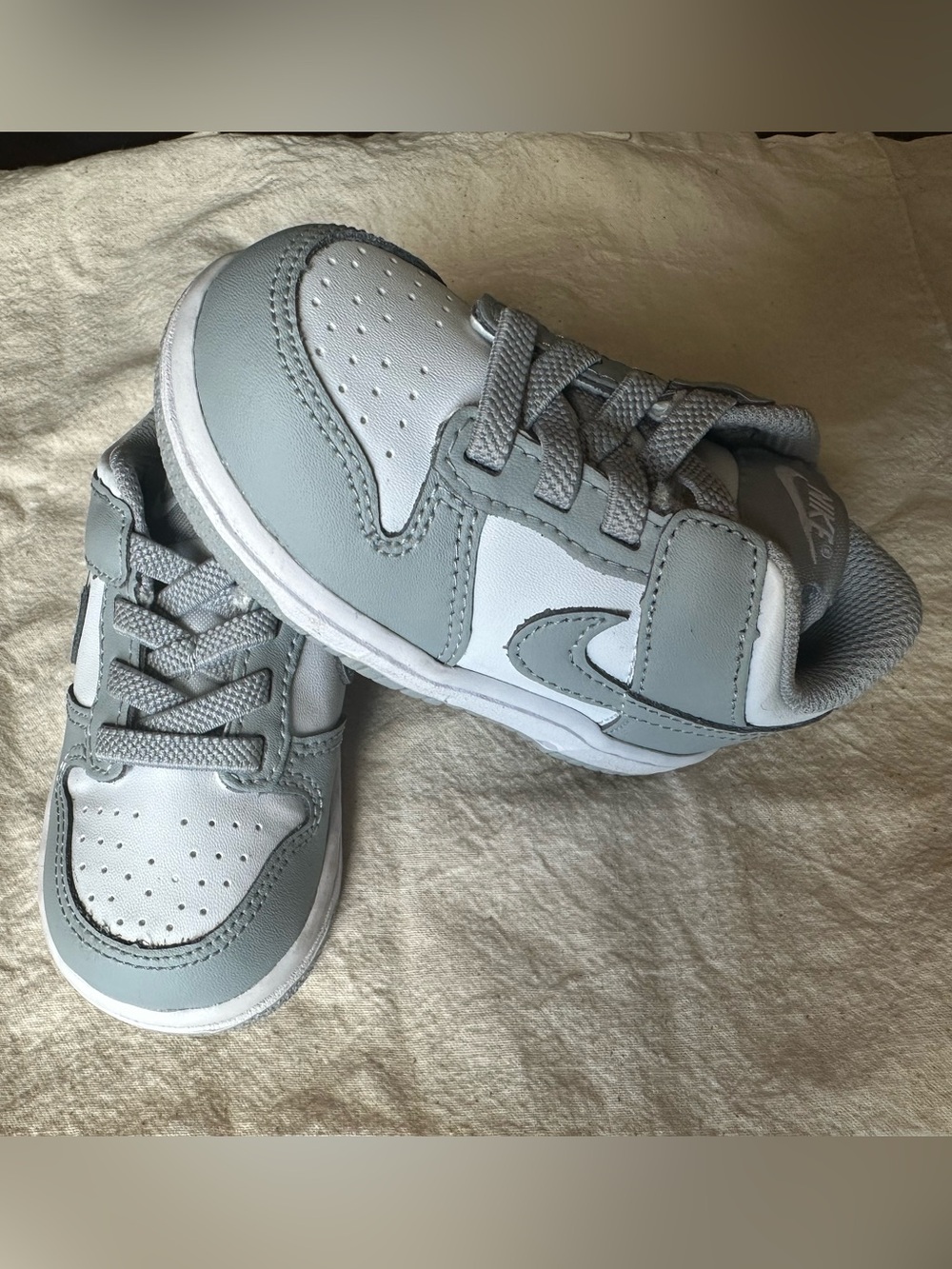 Nike Dunk Kids Light Grey and White